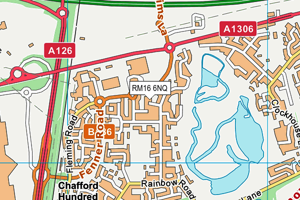 RM16 6NQ map - OS VectorMap District (Ordnance Survey)