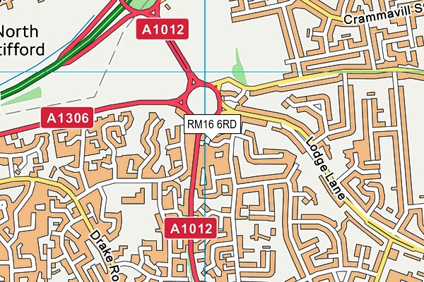 RM16 6RD map - OS VectorMap District (Ordnance Survey)