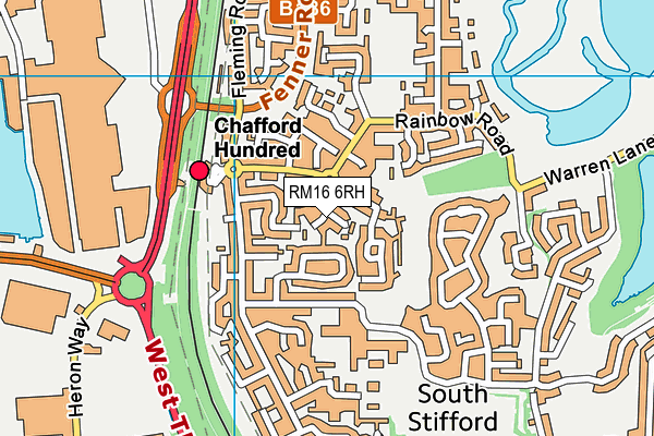 RM16 6RH map - OS VectorMap District (Ordnance Survey)