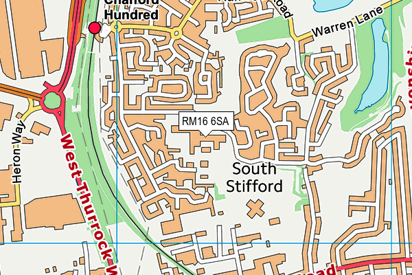 Harris Academy Chafford Hundred map (RM16 6SA) - OS VectorMap District (Ordnance Survey)