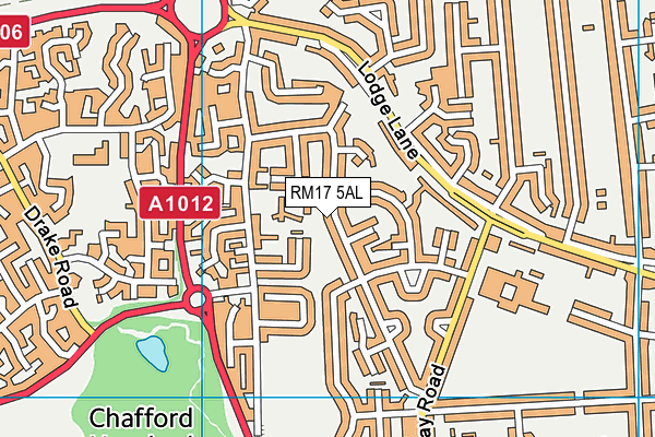 RM17 5AL map - OS VectorMap District (Ordnance Survey)