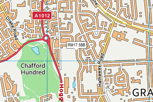 RM17 5BB map - OS VectorMap District (Ordnance Survey)