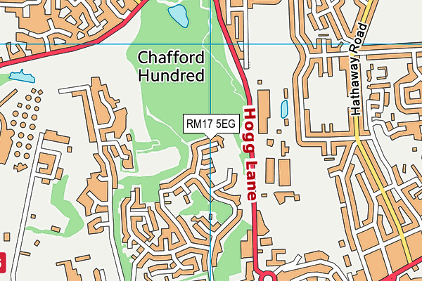 RM17 5EG map - OS VectorMap District (Ordnance Survey)