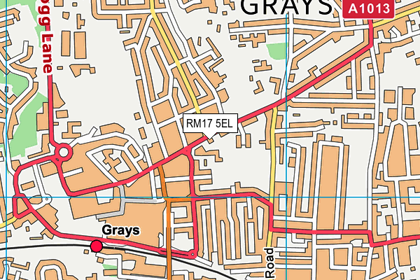 RM17 5EL map - OS VectorMap District (Ordnance Survey)