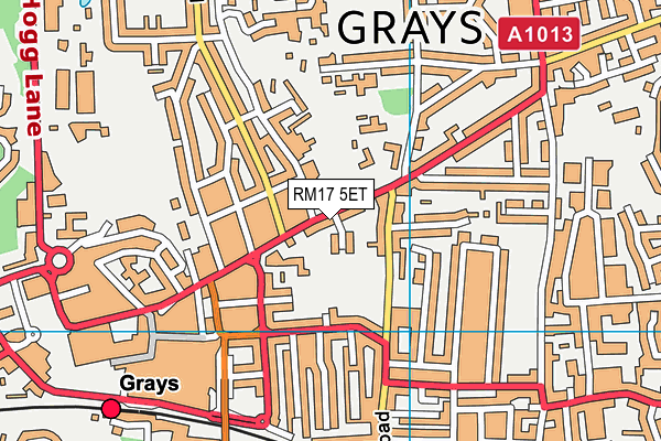 RM17 5ET map - OS VectorMap District (Ordnance Survey)