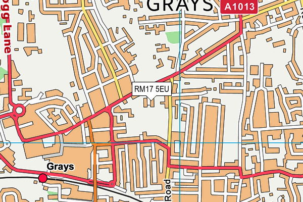 RM17 5EU map - OS VectorMap District (Ordnance Survey)