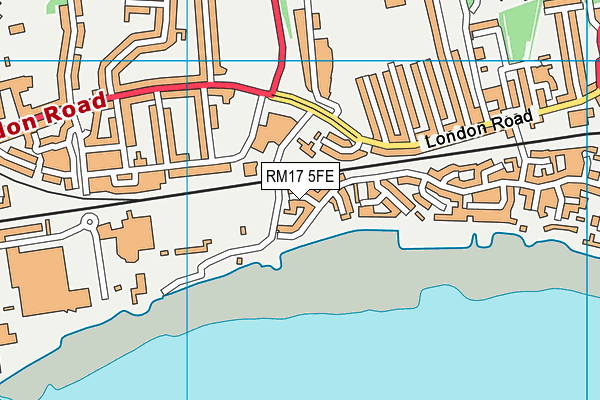 RM17 5FE map - OS VectorMap District (Ordnance Survey)