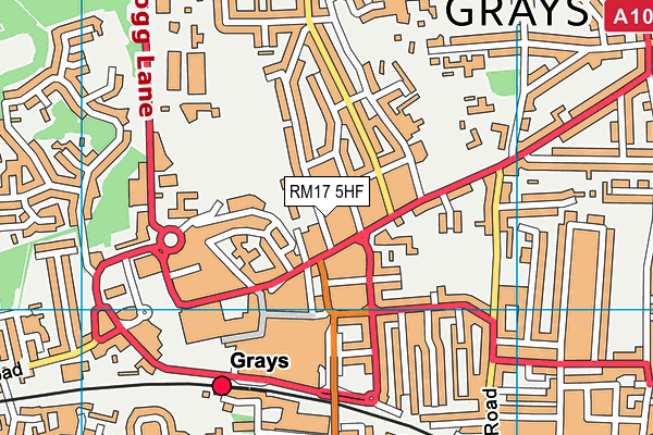 RM17 5HF map - OS VectorMap District (Ordnance Survey)