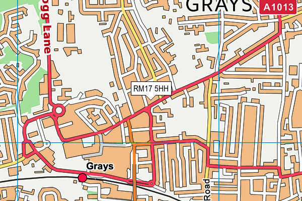 RM17 5HH map - OS VectorMap District (Ordnance Survey)