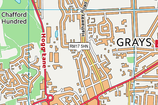RM17 5HN map - OS VectorMap District (Ordnance Survey)