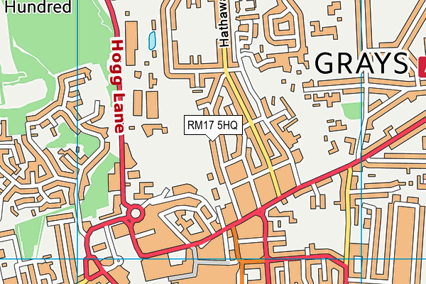 RM17 5HQ map - OS VectorMap District (Ordnance Survey)