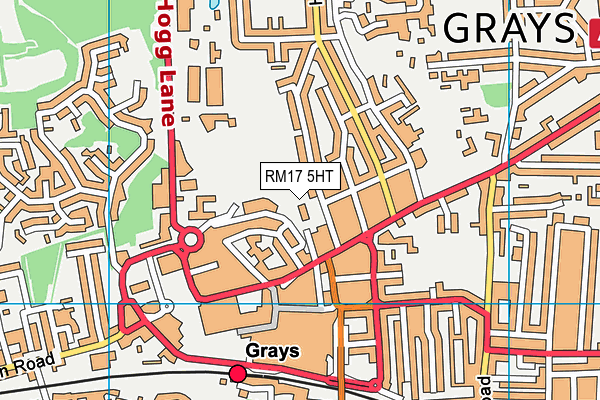 RM17 5HT map - OS VectorMap District (Ordnance Survey)