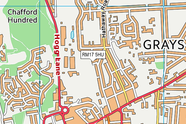 RM17 5HU map - OS VectorMap District (Ordnance Survey)