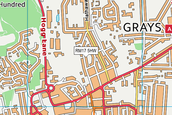 RM17 5HW map - OS VectorMap District (Ordnance Survey)