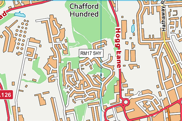 RM17 5HY map - OS VectorMap District (Ordnance Survey)