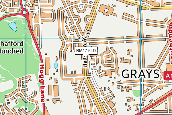 RM17 5LD map - OS VectorMap District (Ordnance Survey)