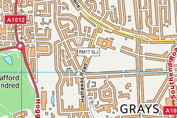 RM17 5LJ map - OS VectorMap District (Ordnance Survey)