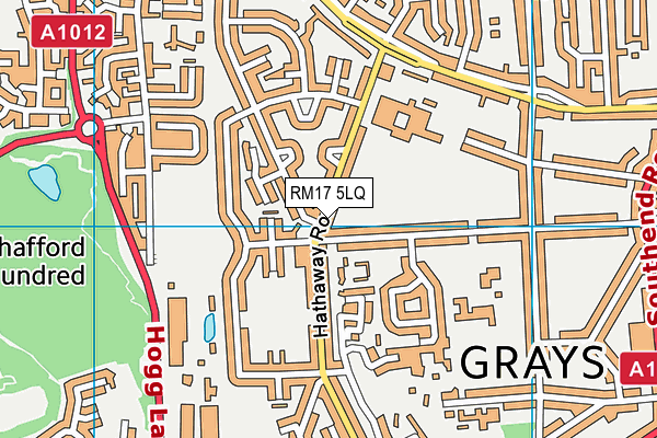 RM17 5LQ map - OS VectorMap District (Ordnance Survey)