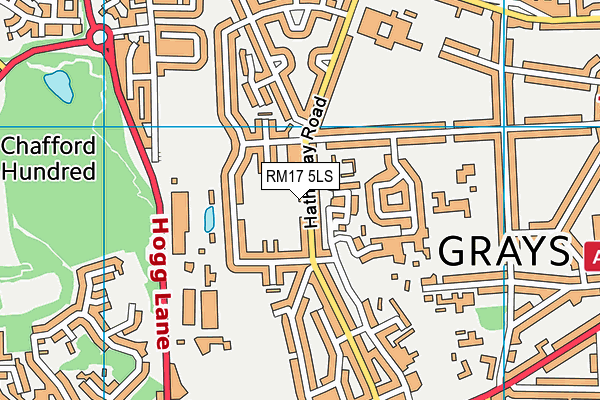 RM17 5LS map - OS VectorMap District (Ordnance Survey)