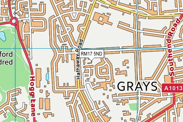 RM17 5ND map - OS VectorMap District (Ordnance Survey)