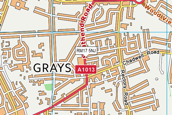 RM17 5NJ map - OS VectorMap District (Ordnance Survey)