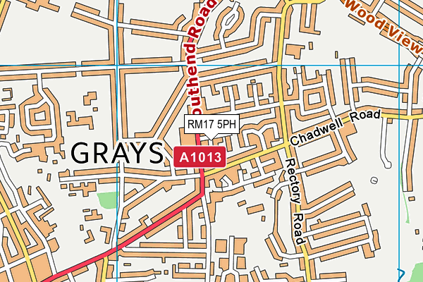 RM17 5PH map - OS VectorMap District (Ordnance Survey)