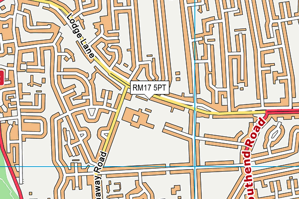 RM17 5PT map - OS VectorMap District (Ordnance Survey)