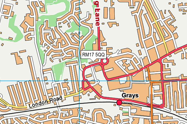 RM17 5QQ map - OS VectorMap District (Ordnance Survey)