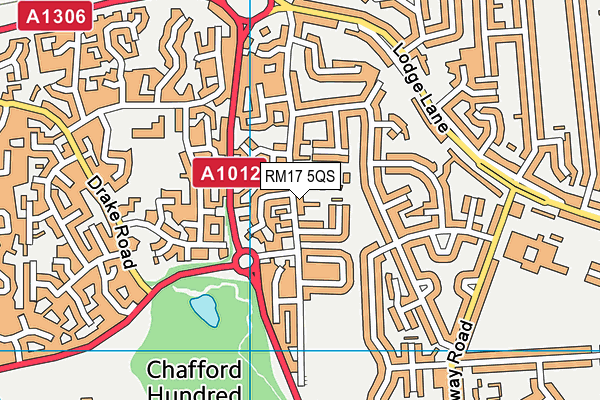 RM17 5QS map - OS VectorMap District (Ordnance Survey)