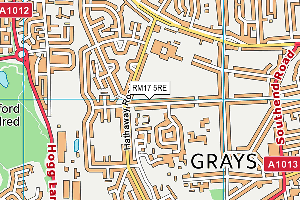 RM17 5RE map - OS VectorMap District (Ordnance Survey)
