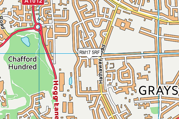 RM17 5RF map - OS VectorMap District (Ordnance Survey)