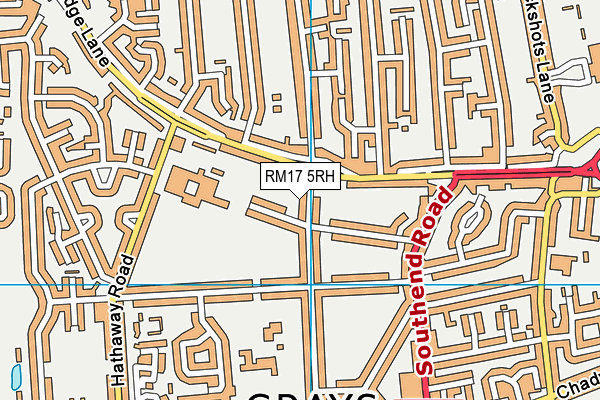 RM17 5RH map - OS VectorMap District (Ordnance Survey)