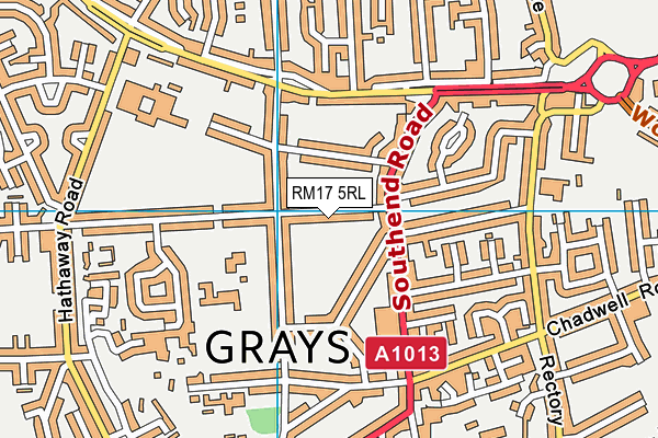 RM17 5RL map - OS VectorMap District (Ordnance Survey)