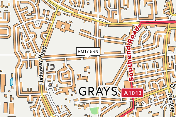 RM17 5RN map - OS VectorMap District (Ordnance Survey)