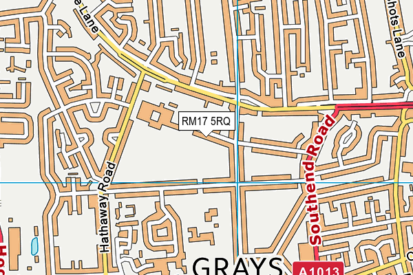 RM17 5RQ map - OS VectorMap District (Ordnance Survey)