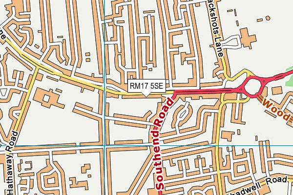 RM17 5SE map - OS VectorMap District (Ordnance Survey)