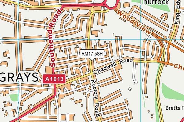 RM17 5SH map - OS VectorMap District (Ordnance Survey)