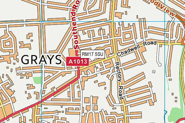 RM17 5SU map - OS VectorMap District (Ordnance Survey)