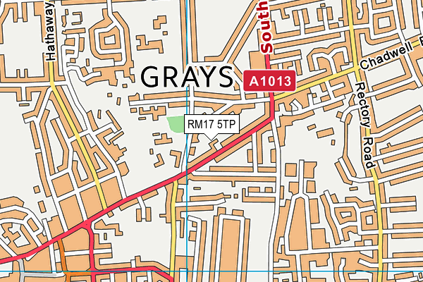 RM17 5TP map - OS VectorMap District (Ordnance Survey)