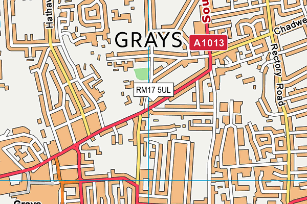 RM17 5UL map - OS VectorMap District (Ordnance Survey)