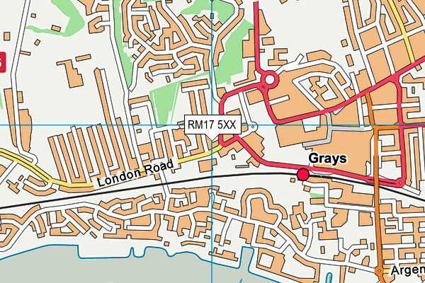 RM17 5XX map - OS VectorMap District (Ordnance Survey)