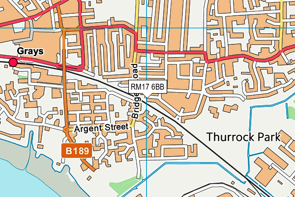 RM17 6BB map - OS VectorMap District (Ordnance Survey)