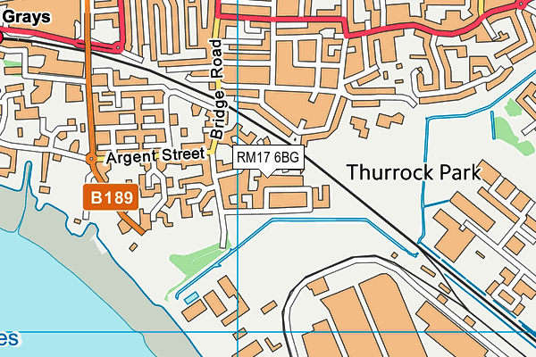 RM17 6BG map - OS VectorMap District (Ordnance Survey)