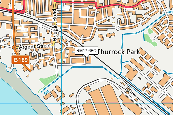 RM17 6BQ map - OS VectorMap District (Ordnance Survey)