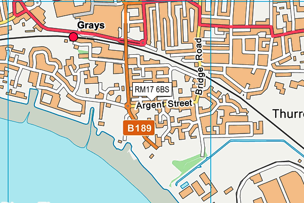 RM17 6BS map - OS VectorMap District (Ordnance Survey)