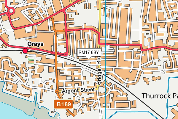 RM17 6BY map - OS VectorMap District (Ordnance Survey)