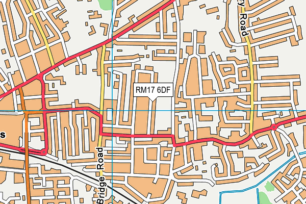 RM17 6DF map - OS VectorMap District (Ordnance Survey)
