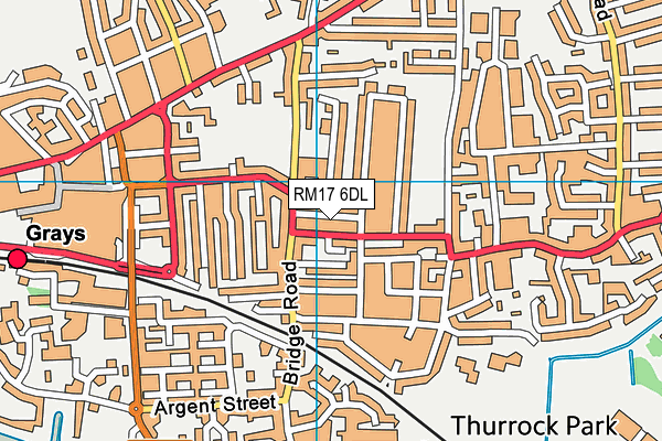 RM17 6DL map - OS VectorMap District (Ordnance Survey)