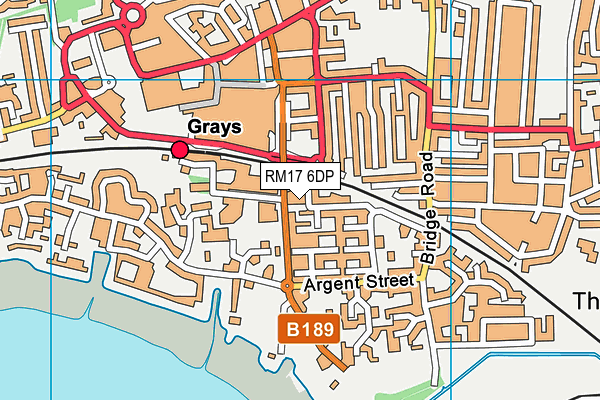 RM17 6DP map - OS VectorMap District (Ordnance Survey)