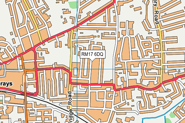RM17 6DQ map - OS VectorMap District (Ordnance Survey)